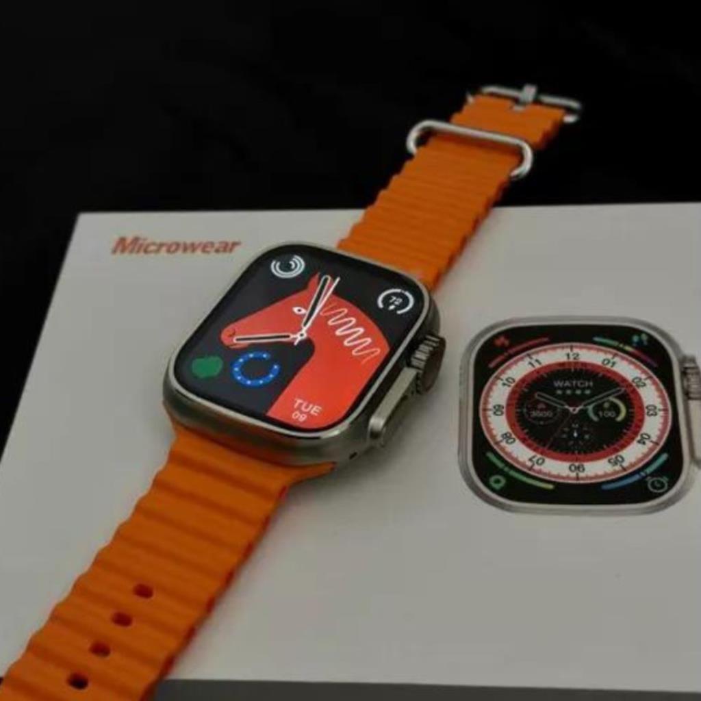 Relogio Smartwatch W68+ Modelo Ultra Max 49mm Laranja