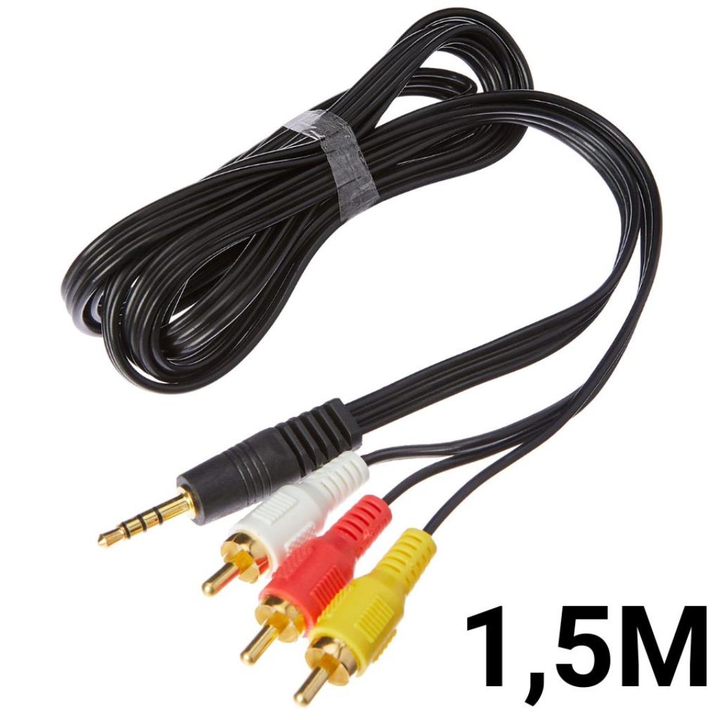 Cabo Auxiliar de Audio Trevo P2/3RCA 1,5m