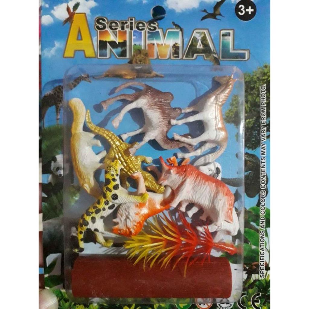 Kit Fazendinha Com 8 Animais e 2 Acessorios Serie Animal BA-12466