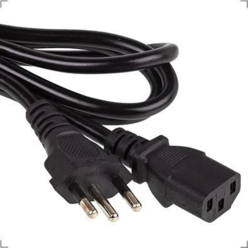 Cabo de Forca Tripolar Para PC, CPU, Monitor