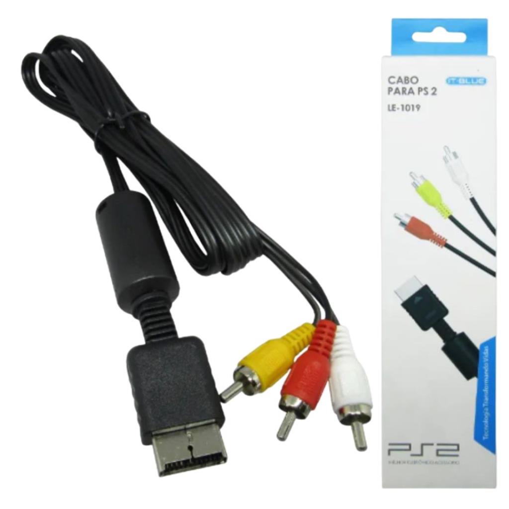 Cabo 3RCA Audio e Vídeo Para Console PS2/PS3 IT-Blue LE-1019