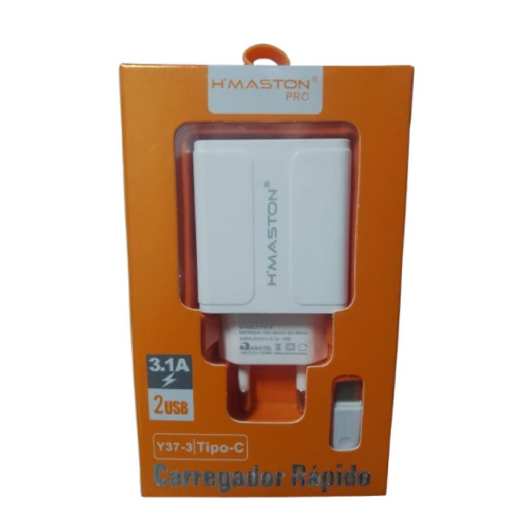 Carregador Rapido 3.1a Hmaston Tipo C Y37-3 2USB
