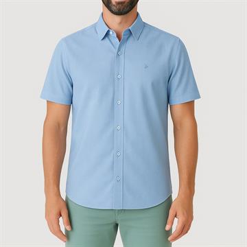 Camisa Social Masc Manga Curta Azul Tam GG Malwee