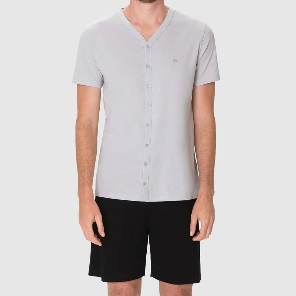 Pijama Masc Botões Frontais Algodao Tam M Malwee