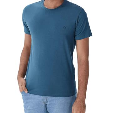Camiseta Masc Manga Curta Azul Tam P Ogochi