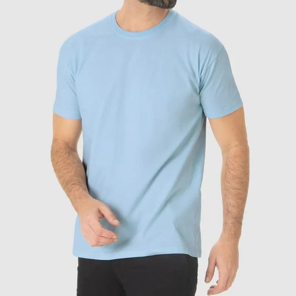 Camiseta Masc Gola Redonda Azul Tam M Malwee