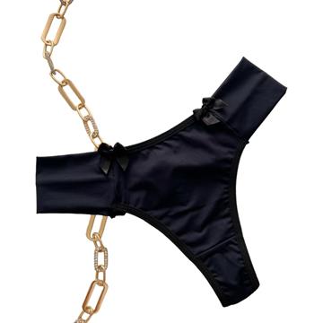 Calcinha Fio Duplo Preta Tam P Moriah