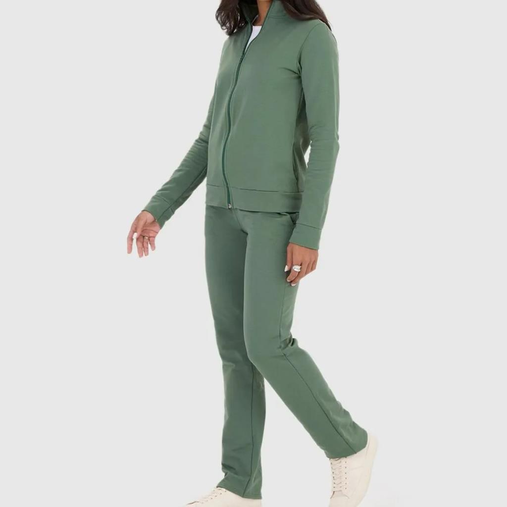 Conjunto Fem Moletom Flanelado Verde Tam M Malwee