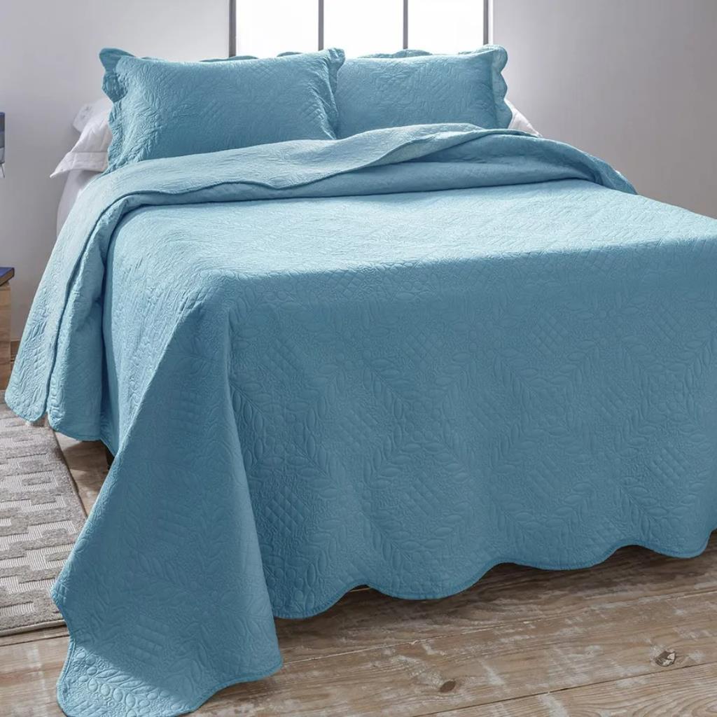 COBRE-LEITO DUPLA FACE QUEEN 2,60 M X 2,40 M VERDE JADE DYURI