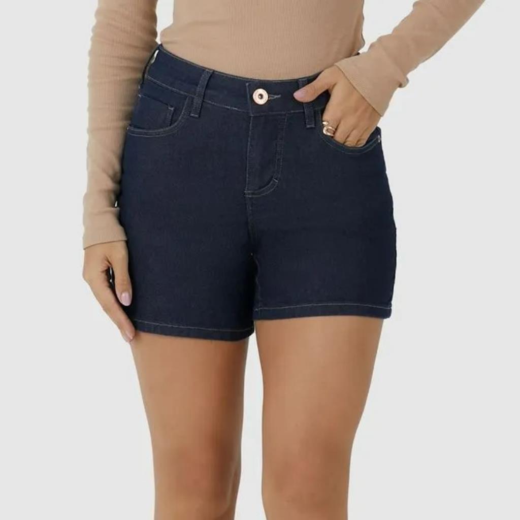 Bermuda Fem Cintura Media Jeans C/ Elastano Tam 38 Malwee