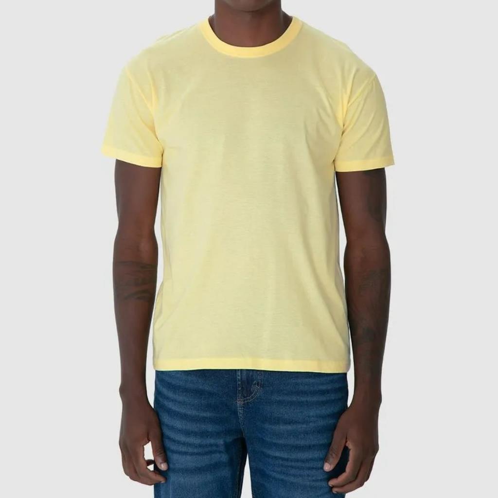 Camiseta Masc Gola Redonda Amarela Tam M Malwee
