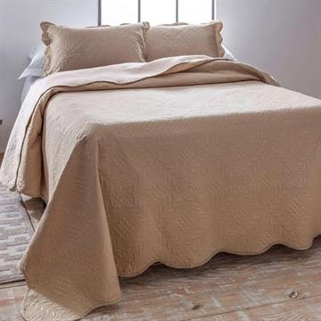 KIT COBRE-LEITO QUEEN 2,60 M X 2,40 M BEGE NOZ MOSCADA DYURI