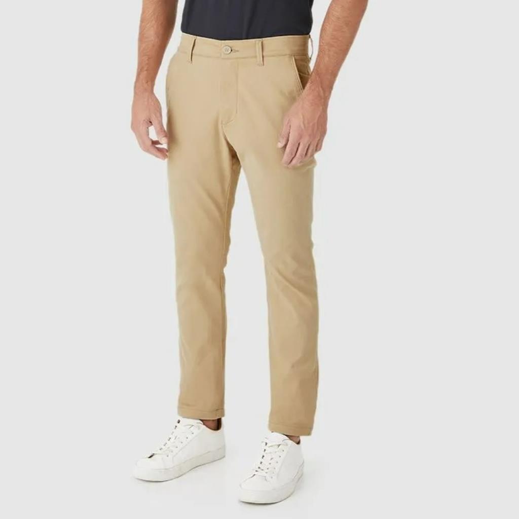 Calça Masc Chino Bolso Funcional Sarja Tam 46 Malwee