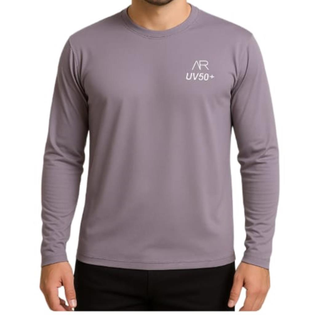 Blusa Protecao Uv Unissex Cinza Tam G Aer