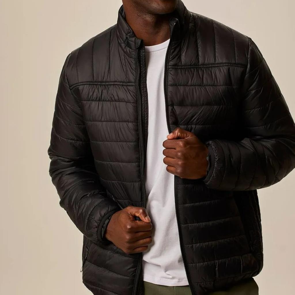 Jaqueta Masc Puffer Poliamida Preta Tam G Malwee