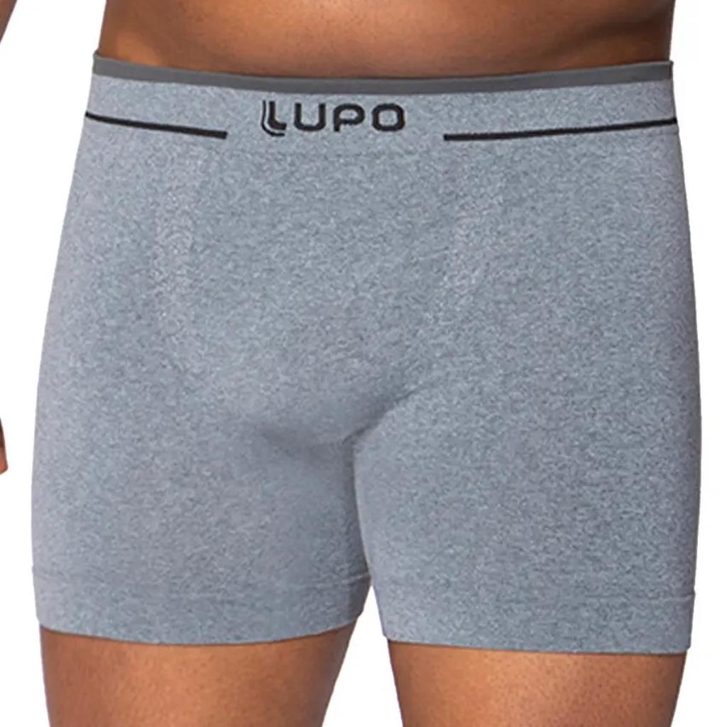 Cueca Boxer Sem Costura Cinza Tam XG Lupo