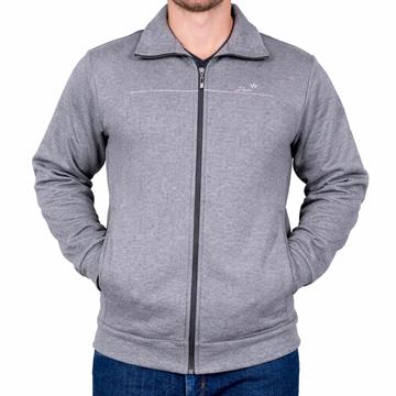 Jaqueta Masc Moletom Gola Alta Cinza Tam G3 Silk Sport