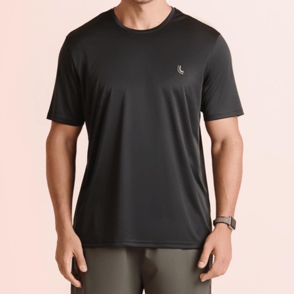 T-Shirt AM Basic CoreFit Academia Preta Tam M Lupo