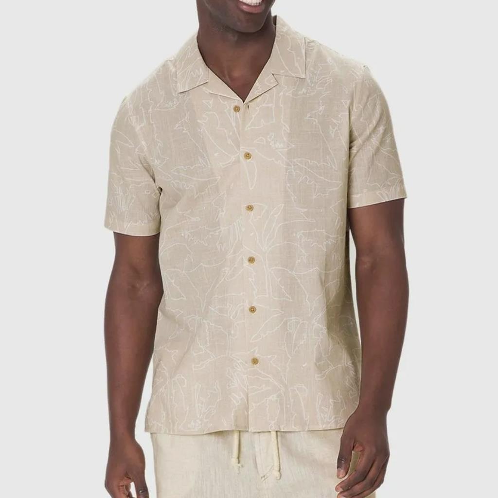 Camisa Masc Estampa Bananeira Manga Curta Tam G Malwee