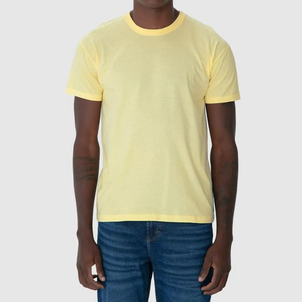 Camiseta Masc Gola Redonda Amarela Tam P Malwee