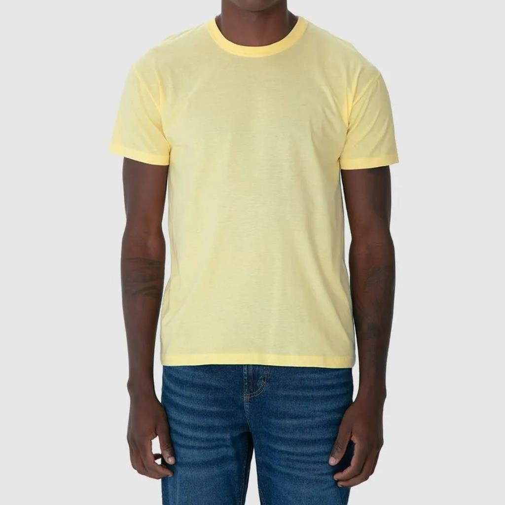 Camiseta Masc Gola Redonda Amarela Tam G Malwee