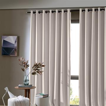 CORTINA CORTA LUZ TECIDO LISO AREIA 170X260CM BELLA JANELA