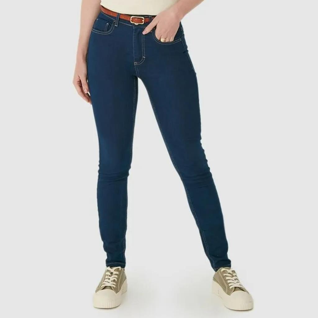 Calca Skinny Cintura Média Jeans Stretch Tam 36 Malwee