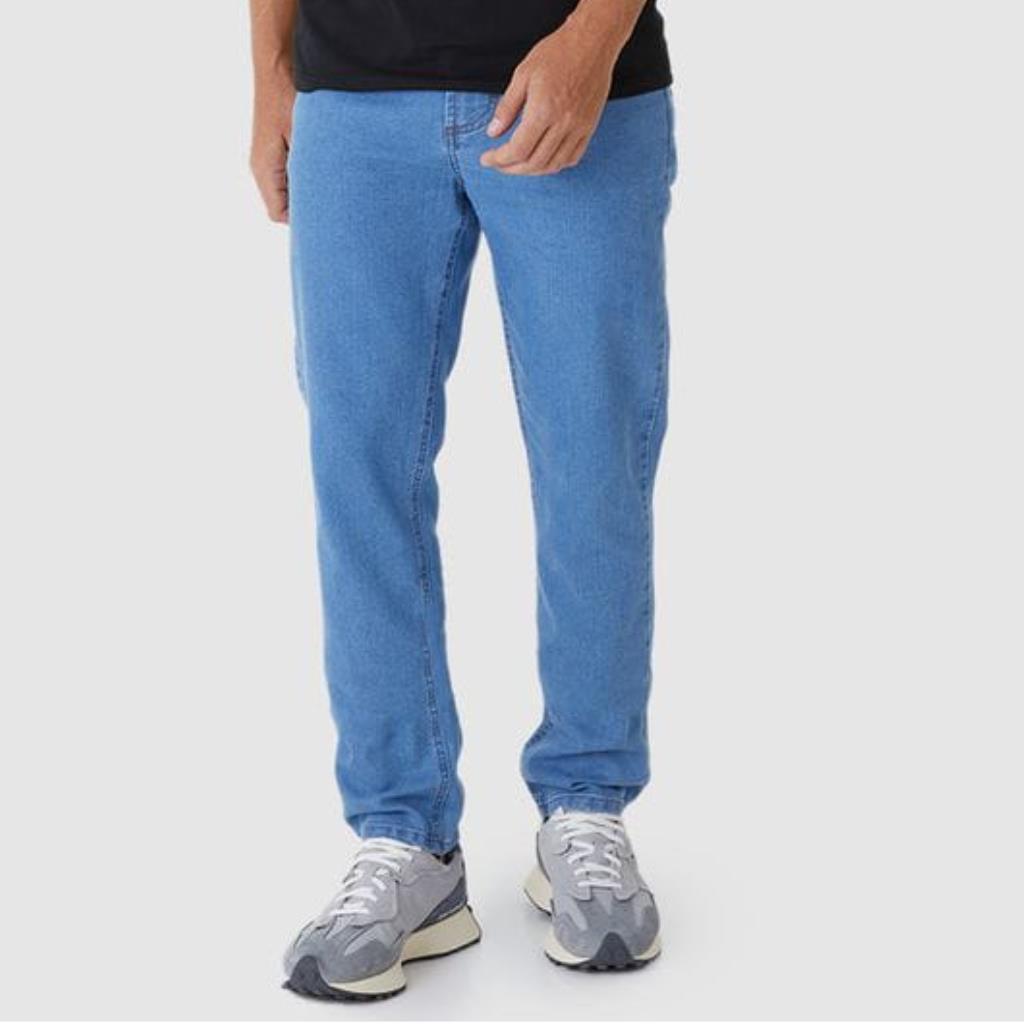 Calca Masc Jeans Azul Claro Slim Tam 46 Malwee