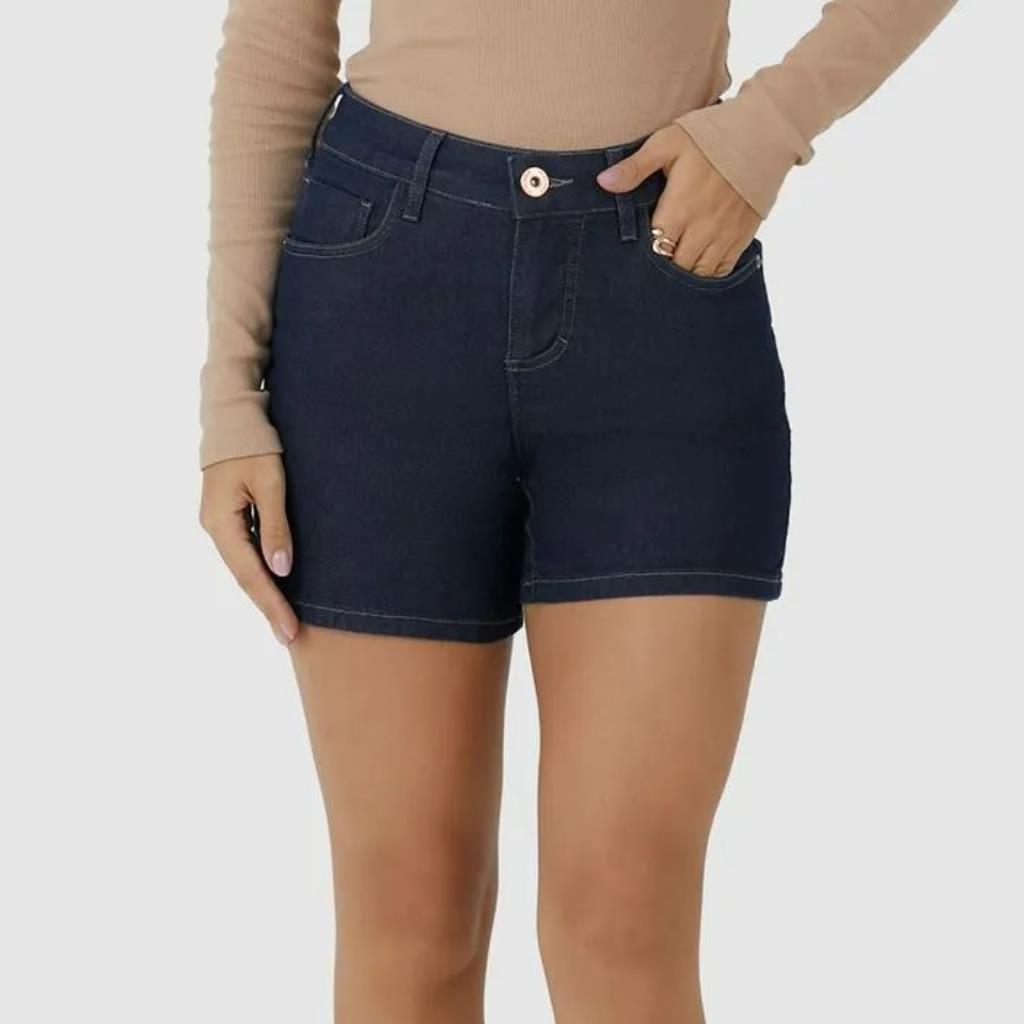 Bermuda Fem Cintura Media Jeans C/ Elastano Tam 42 Malwee