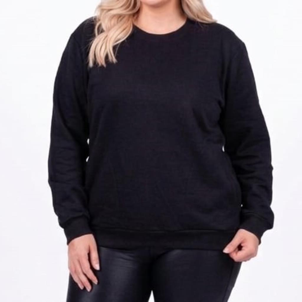 Blusa Moletom Fem Bolso Preto Tam G2 Silk Sport