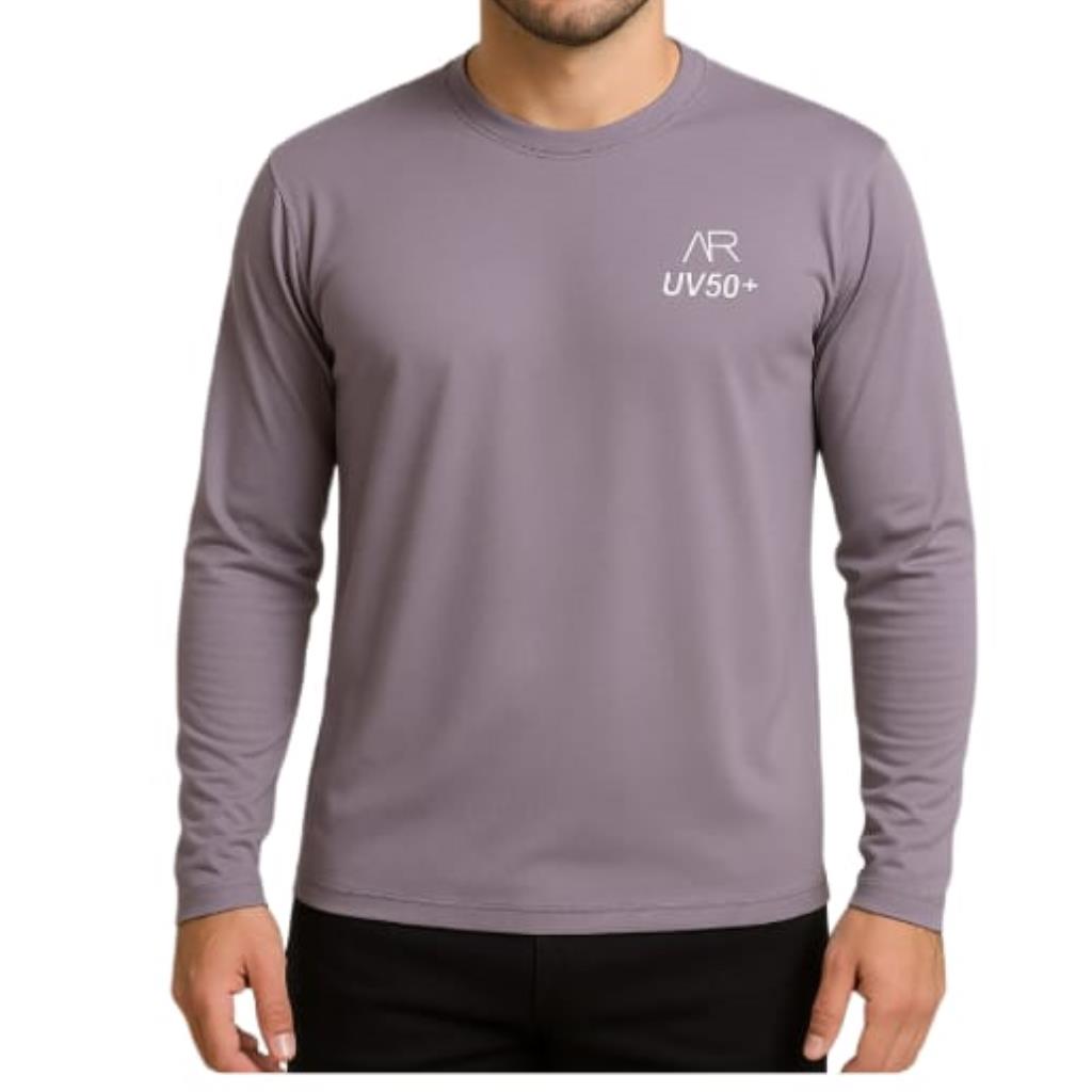 Blusa Protecao Uv Unissex Cinza Tam M Aer