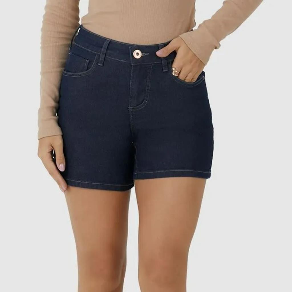 Bermuda Fem Cintura Media Jeans C/ Elastano Tam 34 Malwee