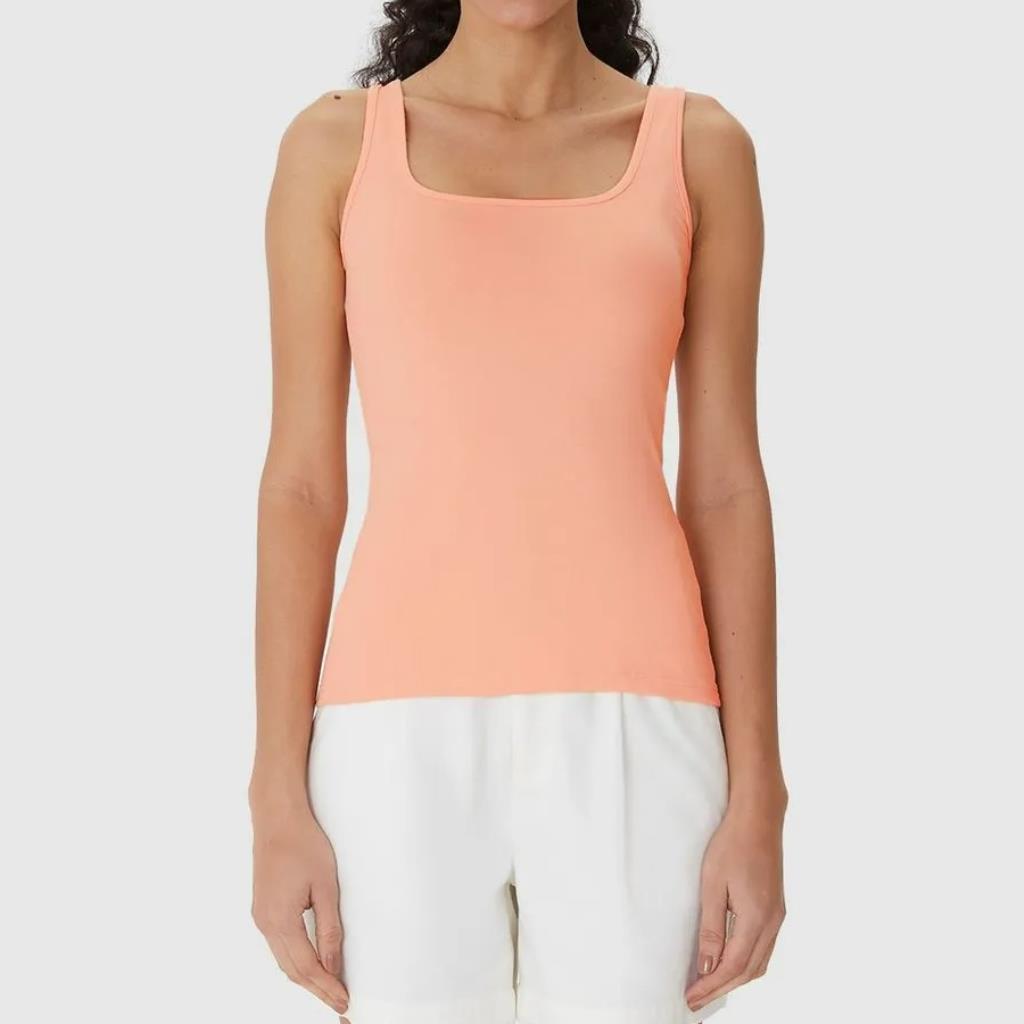 Regata Fem Alça Média Algodão Laranja Tam M Malwee