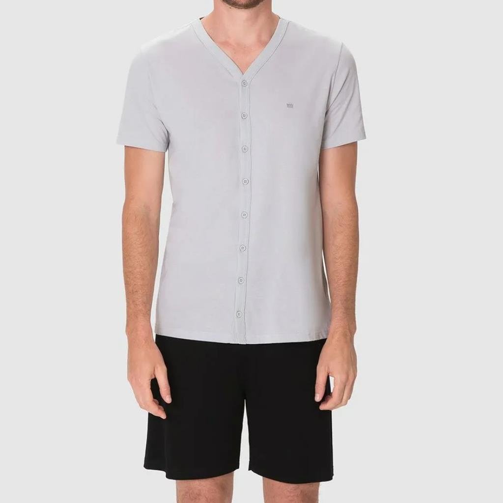 Pijama Masc Botões Frontais Algodao Tam G Malwee