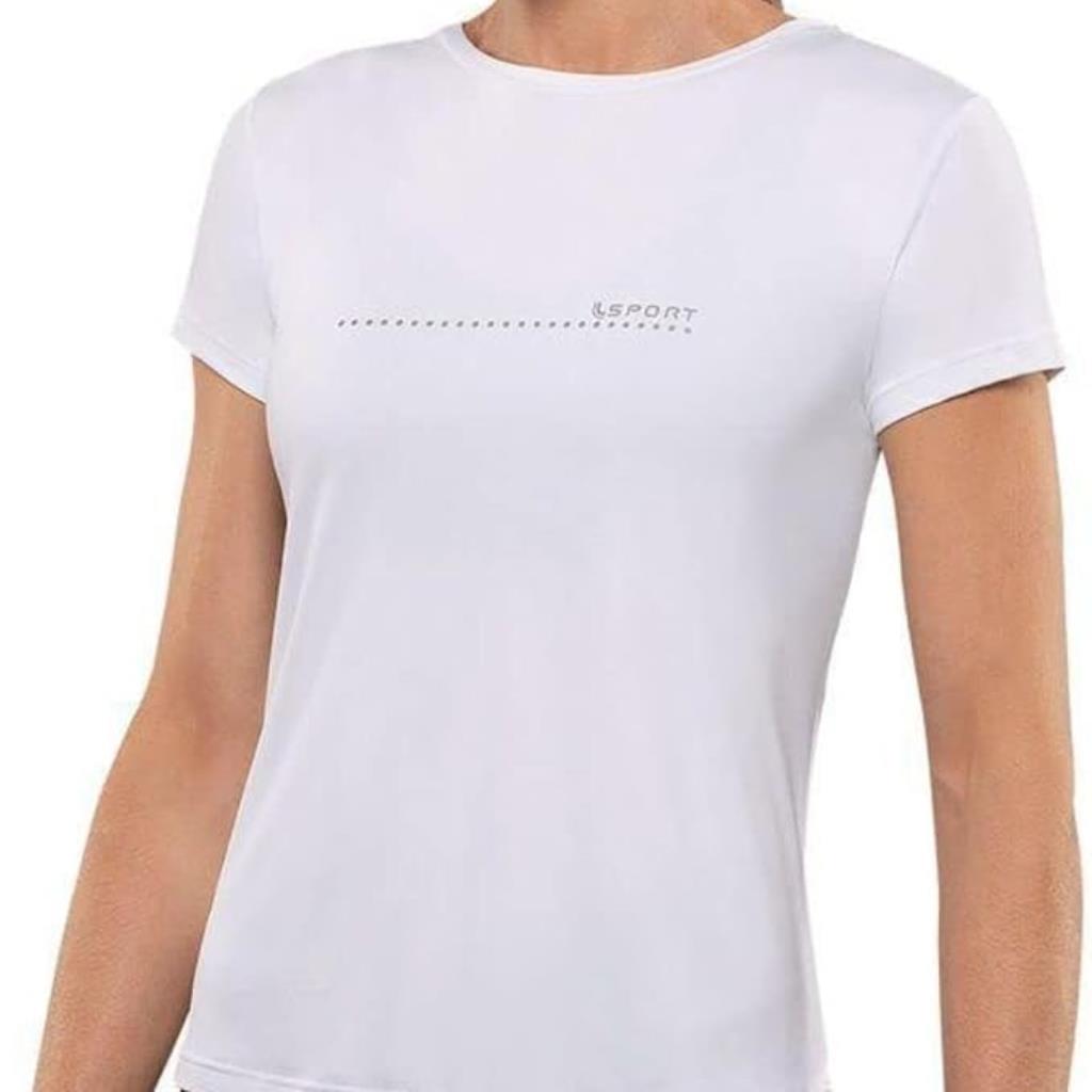 Camiseta Feminina Basica Branca Tam G Lupo