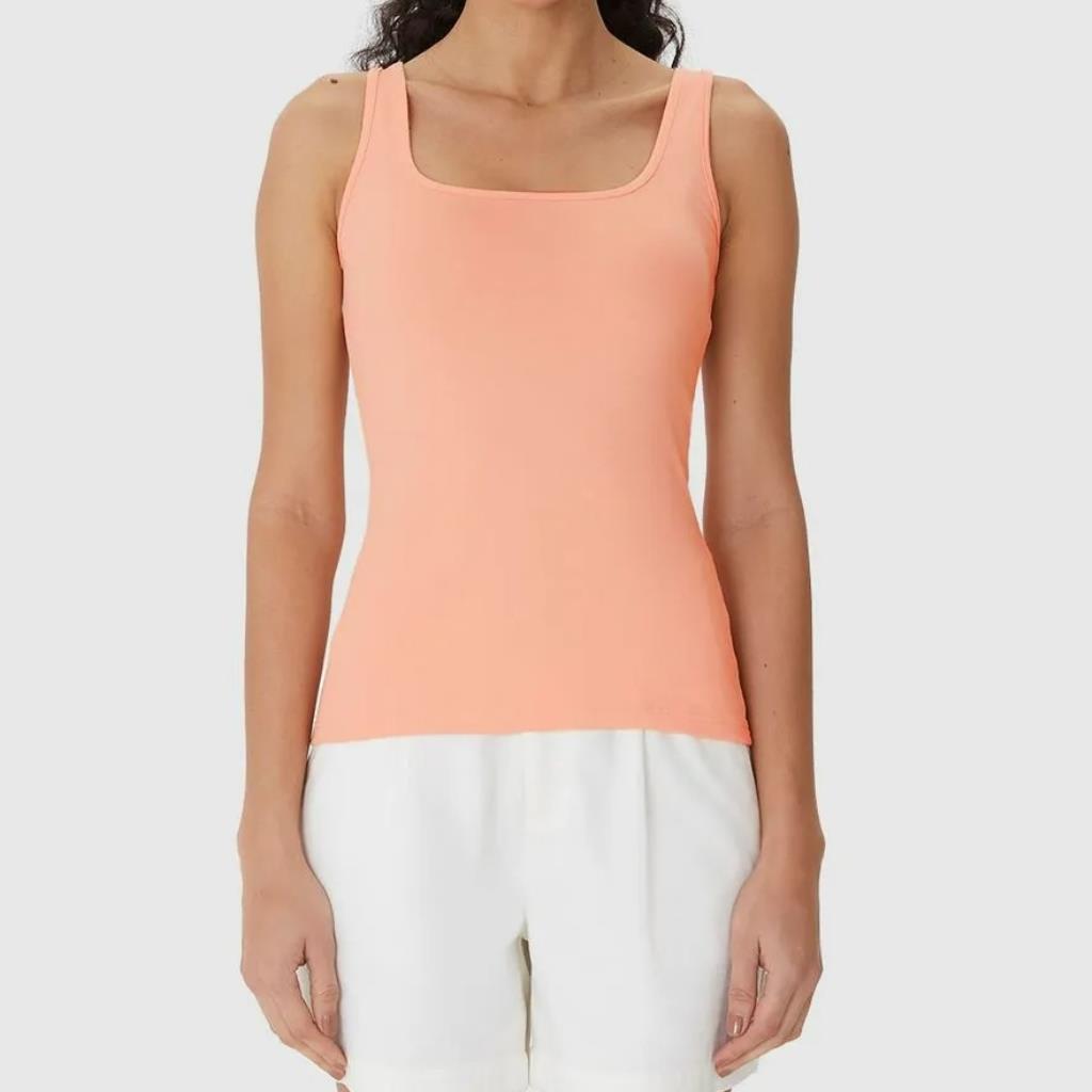 Regata Fem Alça Média Algodão Laranja Tam G Malwee