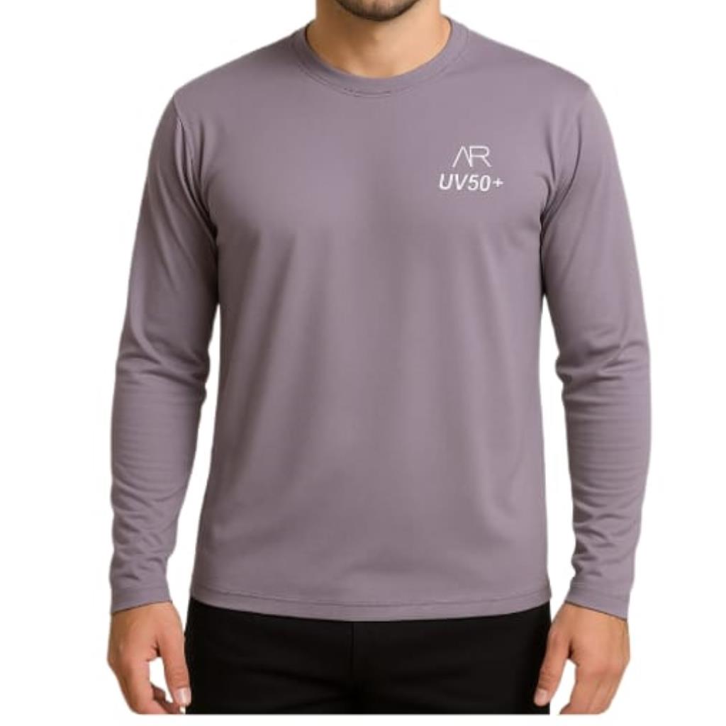 Blusa Protecao Uv Unissex Cinza Tam GG Aer