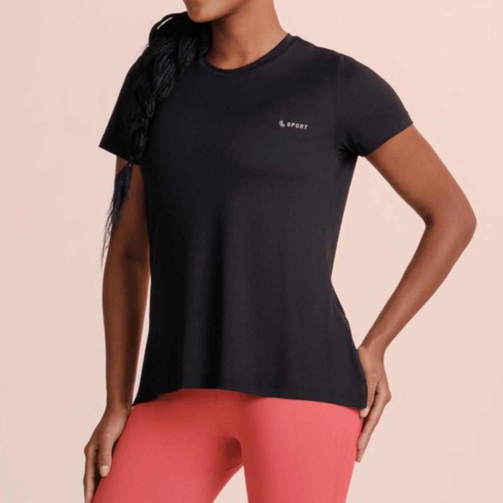 T-shirt AirDry Feminina Preta Tam P Lupo