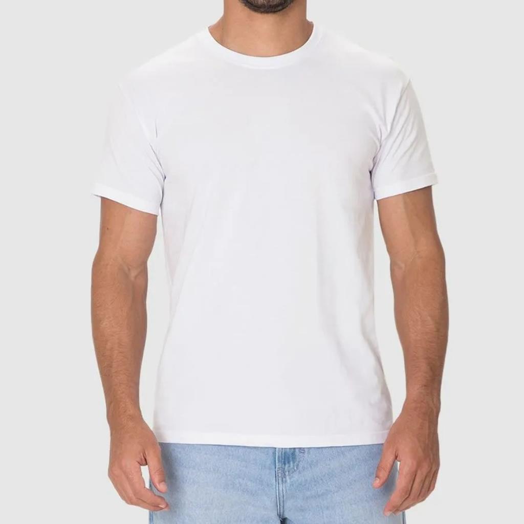 Camiseta Masc Algodão Branca Tam M Malwee