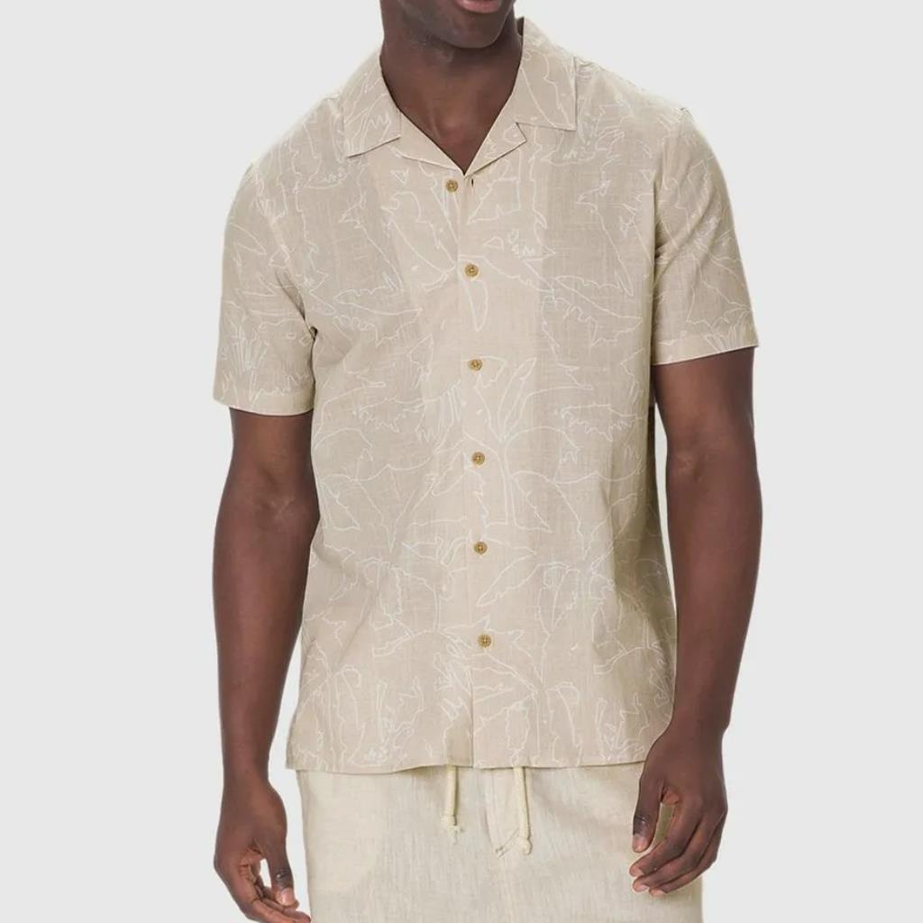 Camisa Masc Estampa Bananeira Manga Curta Tam GG Malwee