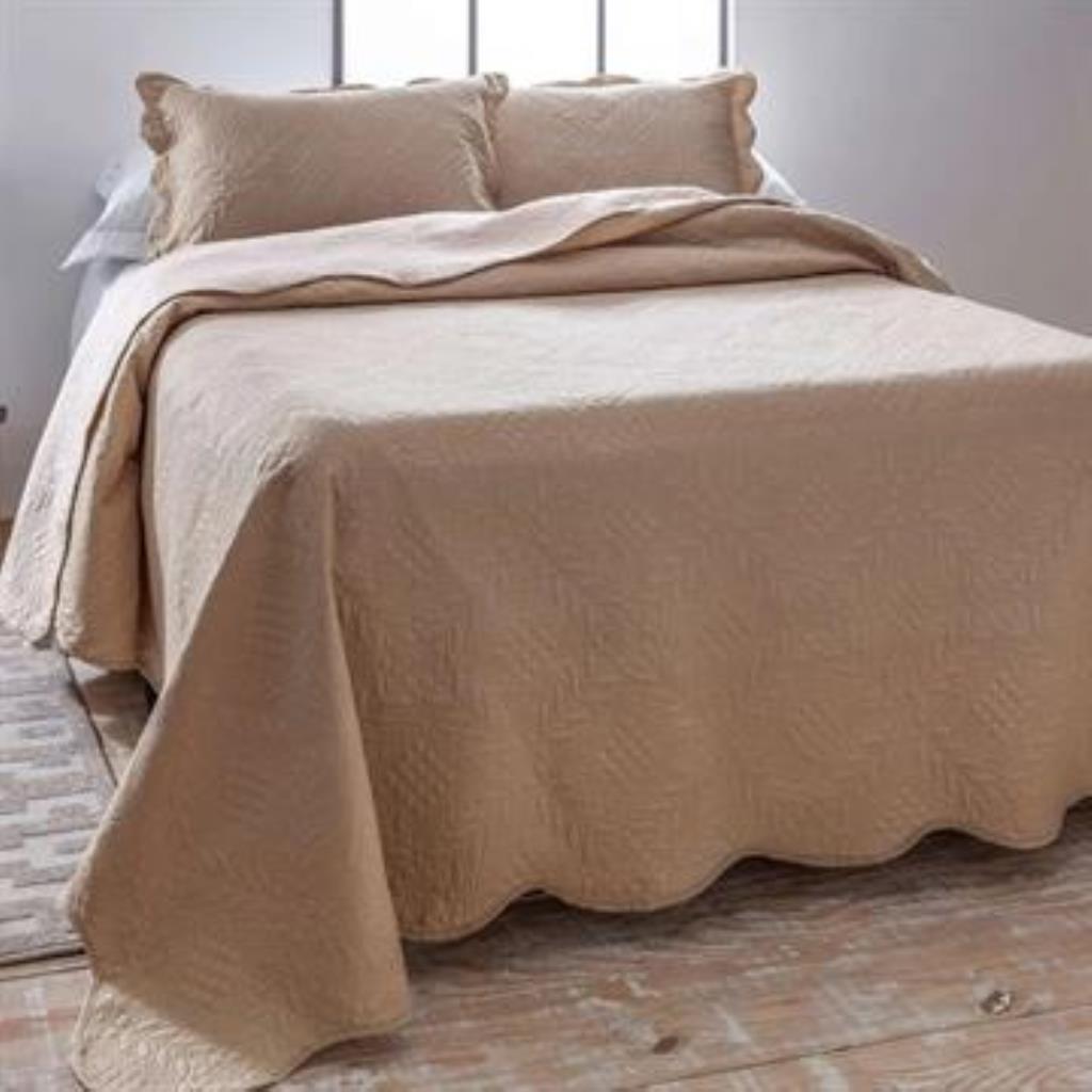 COBRE-LEITO CASAL 2,20 M X 2,40 M BEGE NOZ MOSCADA DYURI