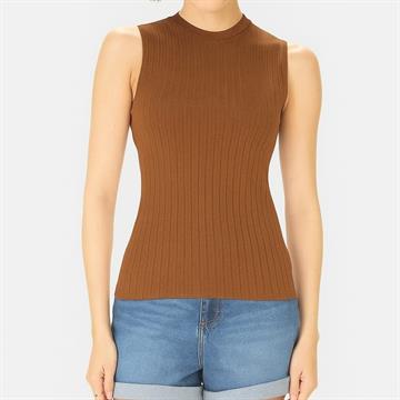 Regata Fem Justa Gola Alta Viscose Canelada Tam M Malwee