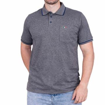 Polo Masc C/Bolso Titanio Tam G Silk Sport