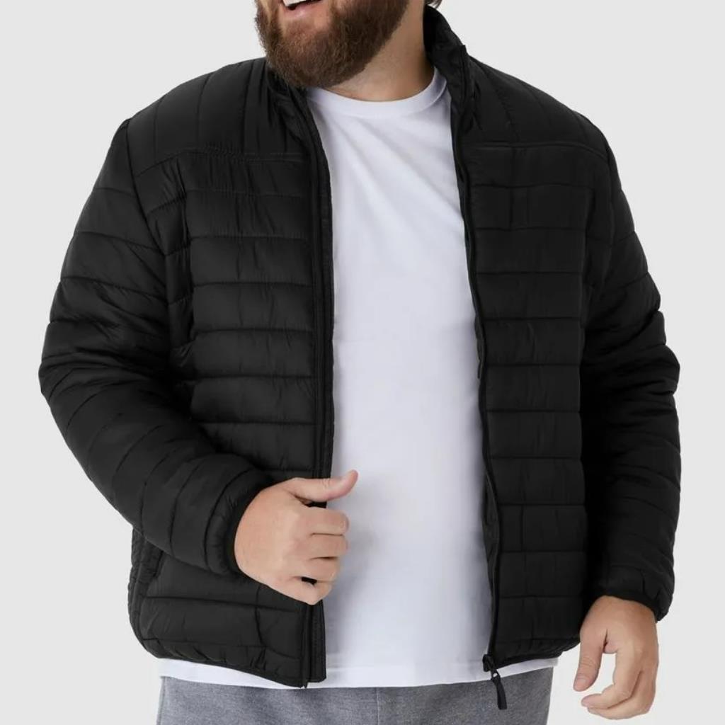 Jaqueta Puffer Masc Em Poliamida Preta Tam G2 Malwee