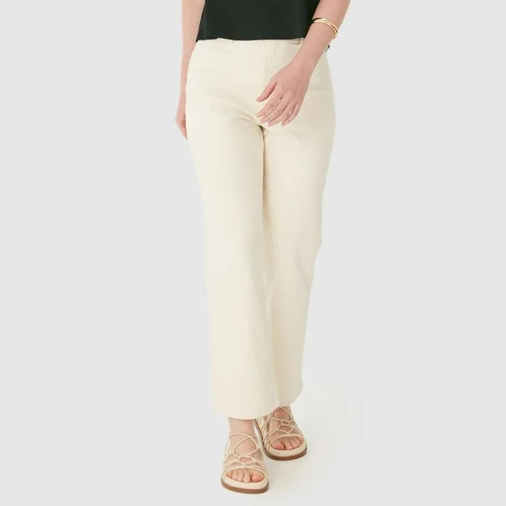 Calca Straight Cropped Off White Tam 38 Malwee