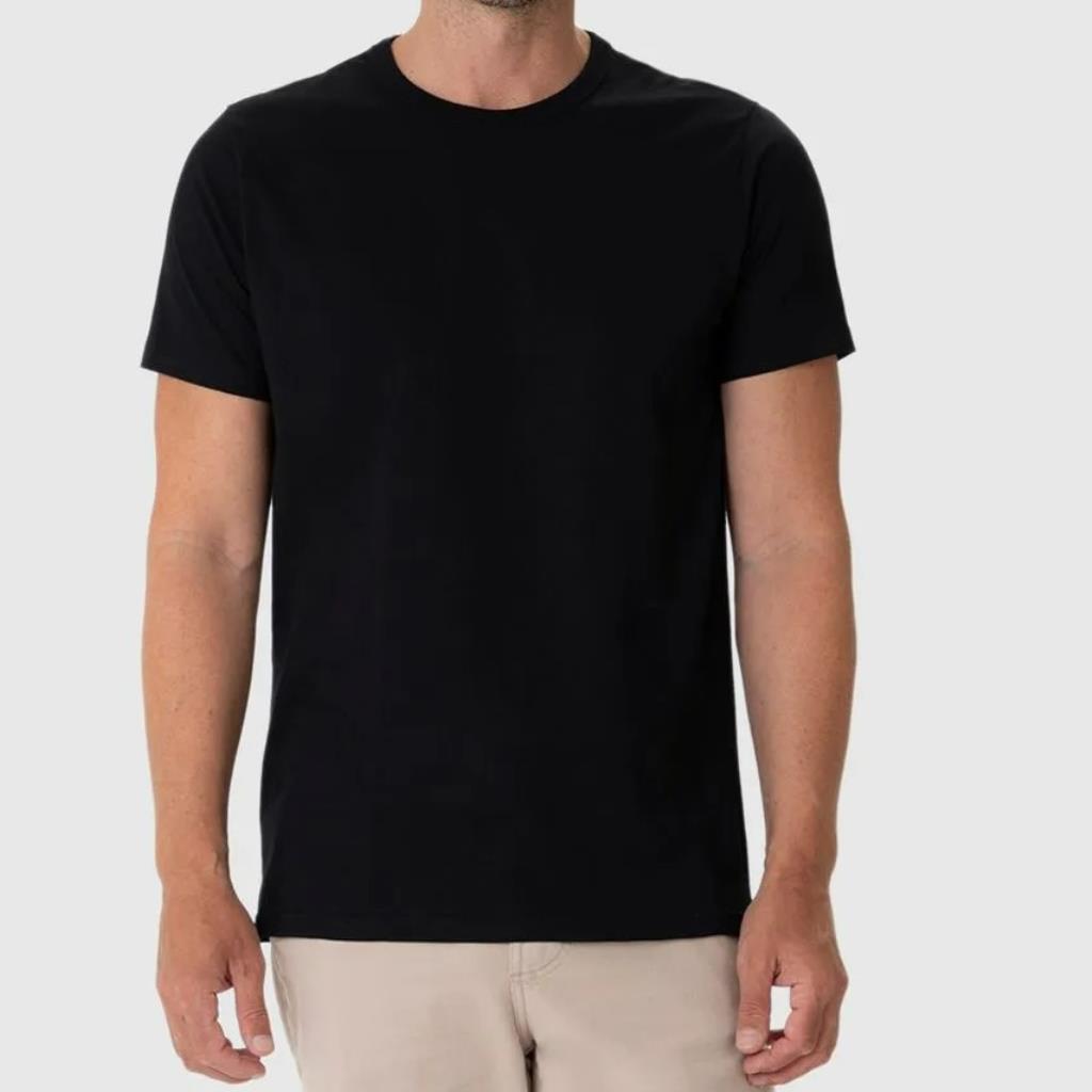 Camiseta Masc Gola Redonda Preta Tam M Malwee