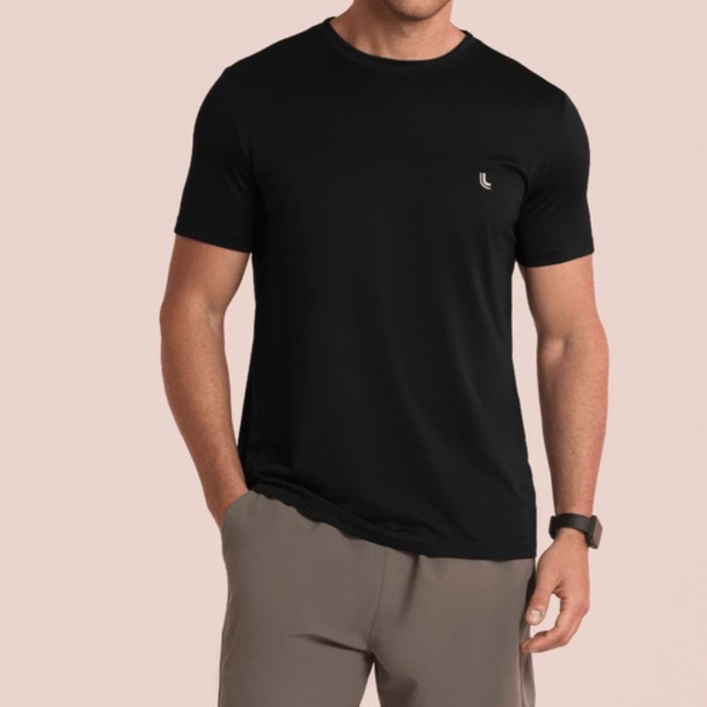 Camiseta motion Preta Esportiva Tam G Lupo