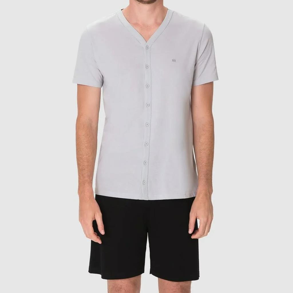 Pijama Masc Botões Frontais Algodao Tam GG Malwee