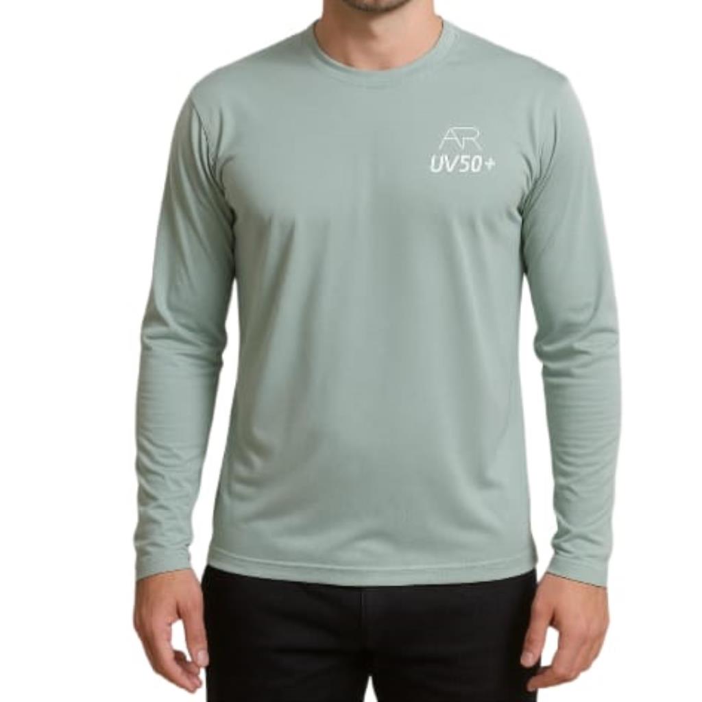 Blusa Protecao Uv Unissex Verde Tam P Aer