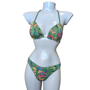 Biquini Dupla Face Verde/Estampa Tam GG Acqua Minas